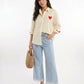 Heart Button Down Shirt Yellow