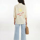 Heart Button Down Shirt Yellow