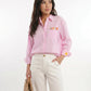 Amor Button Down Shirt Pink