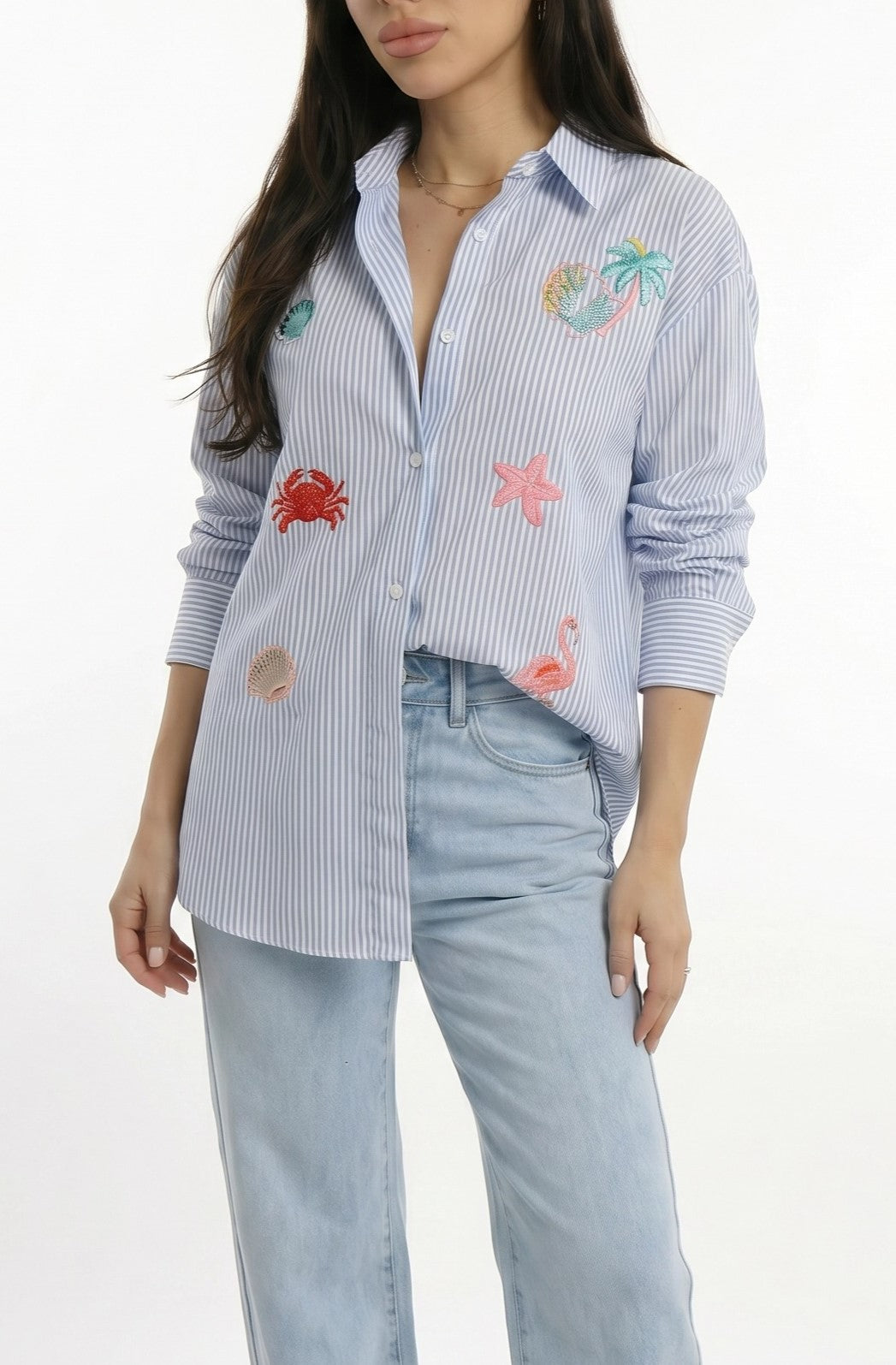 Seaside Striped Shirt Blue
