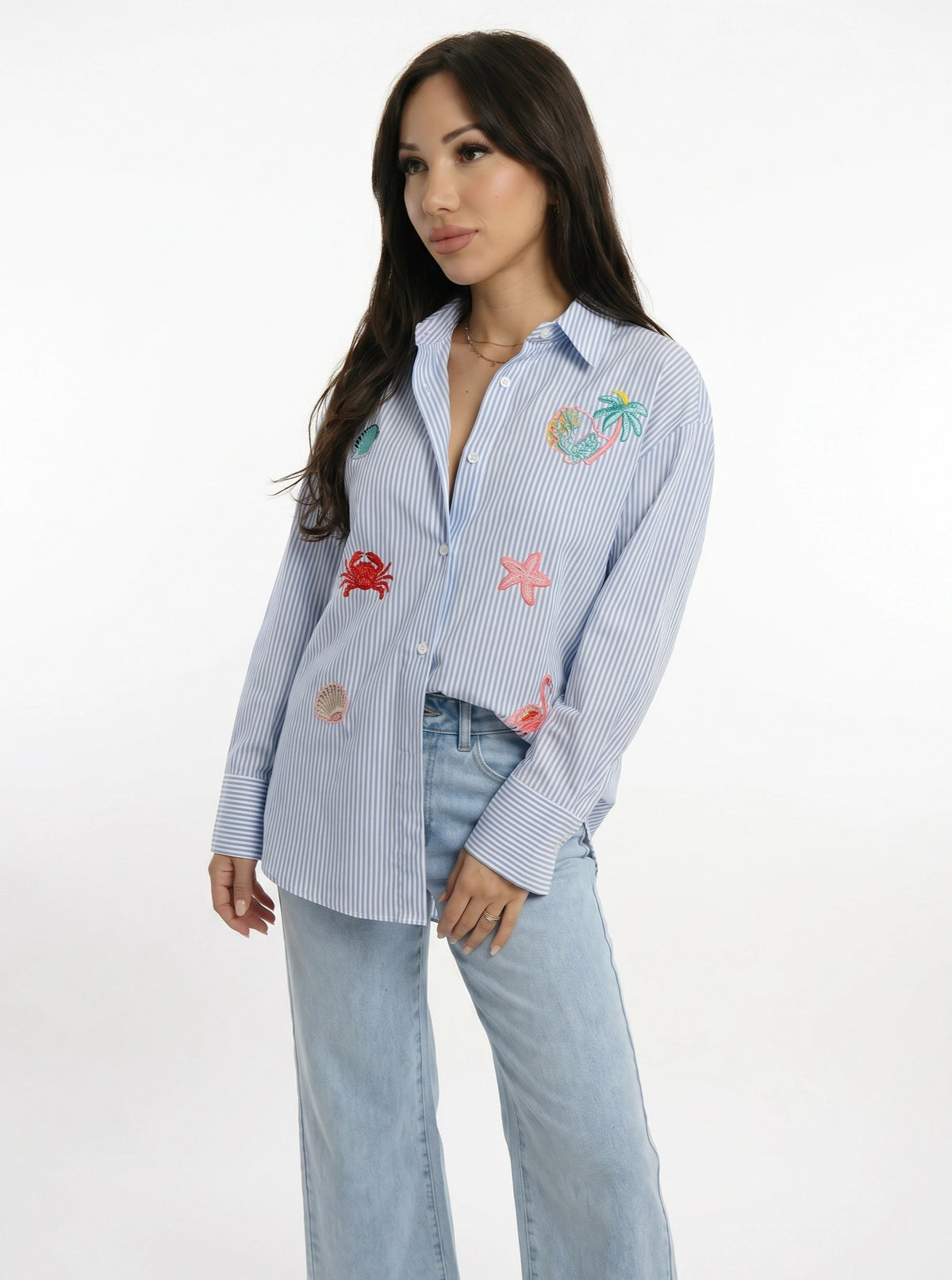Seaside Striped Shirt Blue