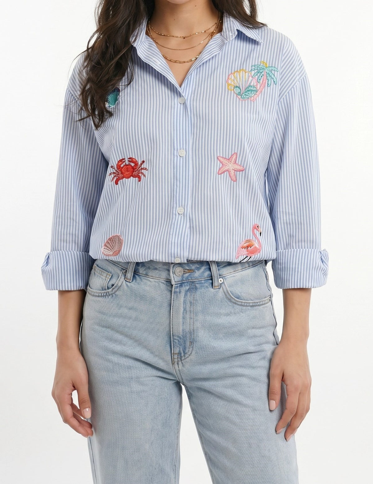 Seaside Striped Shirt Blue