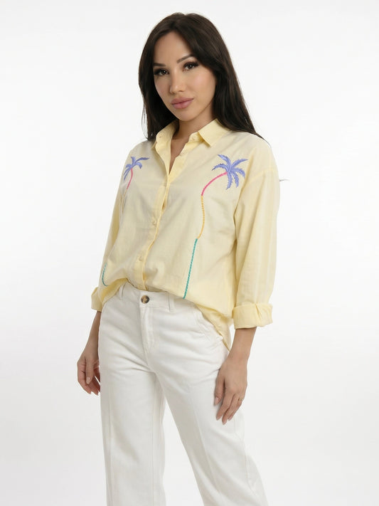 Palm Tree Shirt Yellow