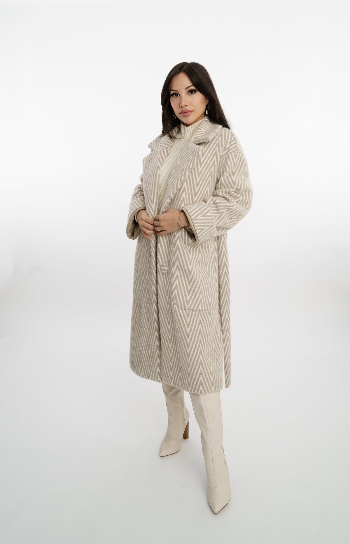 Giulia Omkeerbare Mantel Beige