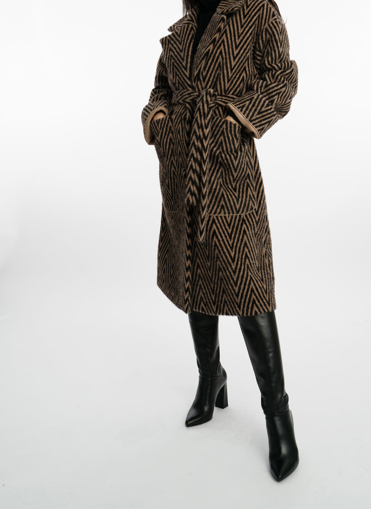 Giulia Reversibele Mantel Bruin