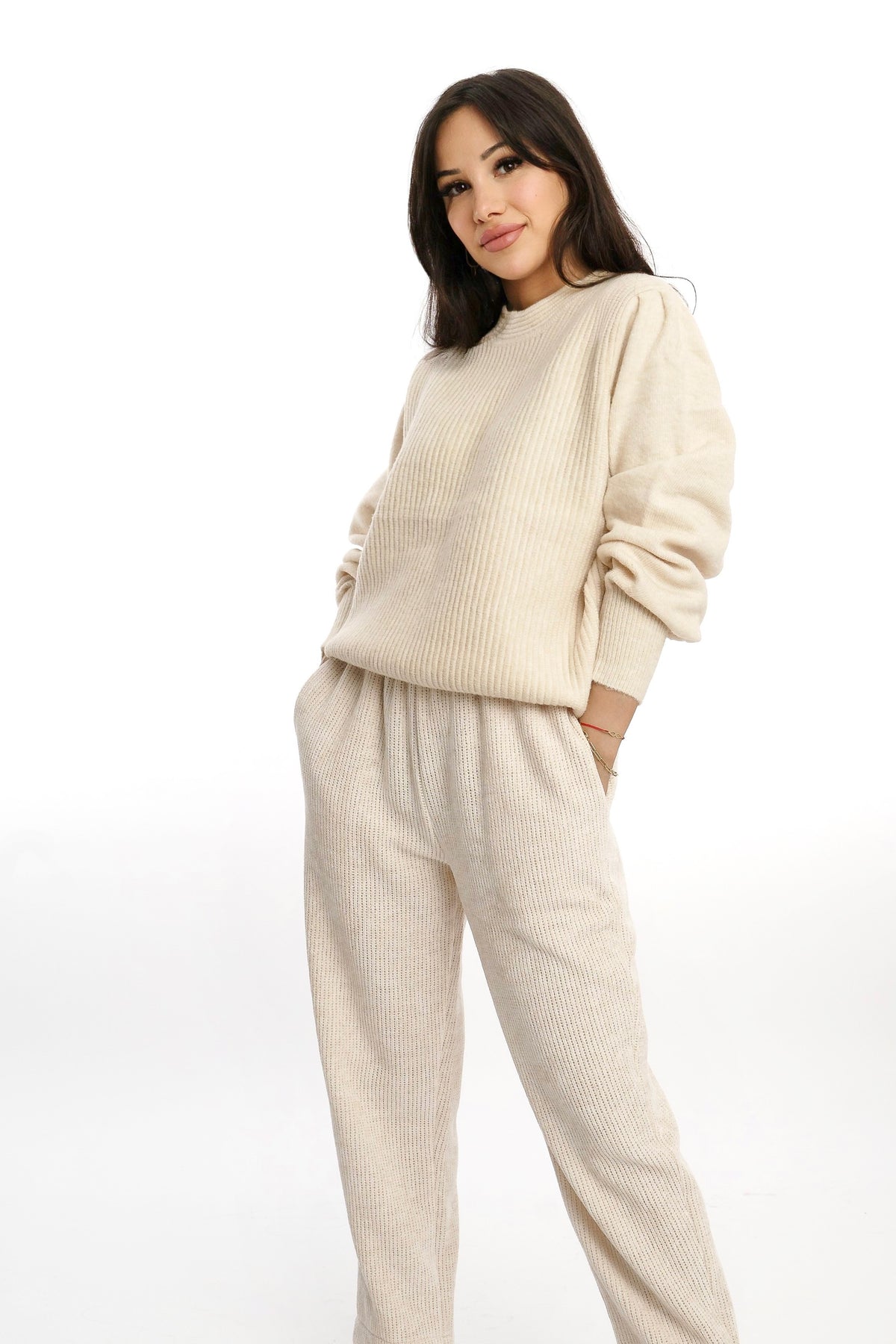 Altamira Velour Broek Ecru