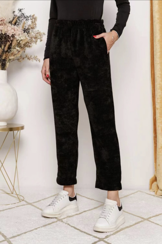 Altamira Velour Broek Zwart