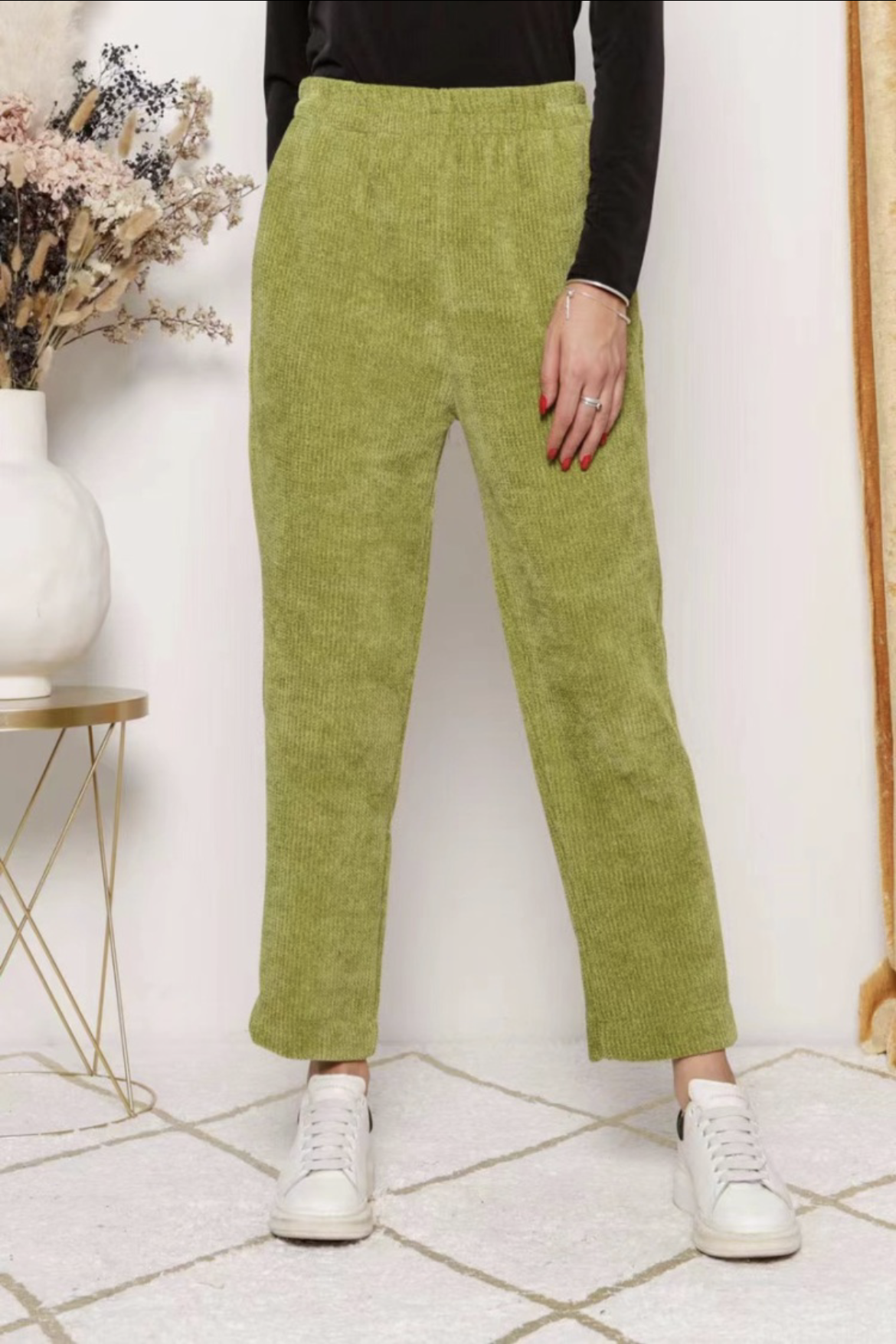 Altamira Velour Broek Olive