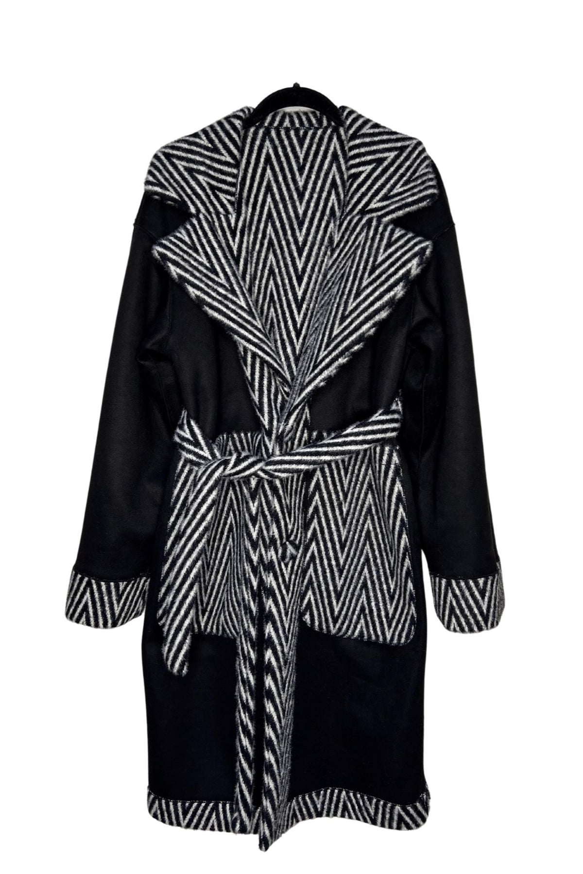 Giulia Reversibele Mantel Zwart